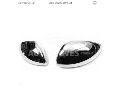 Covers for Renault Captur mirrors - type: 2 pcs stainless steel фото 0