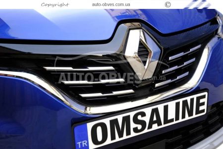 Накладки на решетку радиатора Renault Captur 2019-... фото 3
