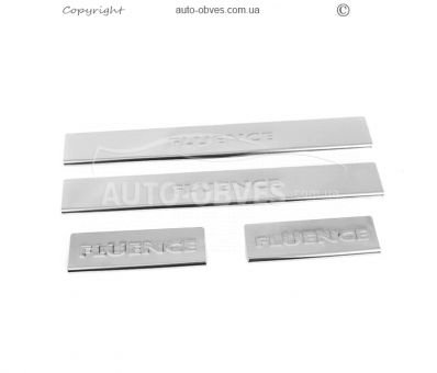 Накладки на дверные пороги Renault Fluence - тип: v2 фото 1