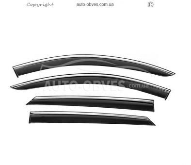 Вітровики Renault Logan I 2008-2013 з хромом - тип: sd 4 фото 1