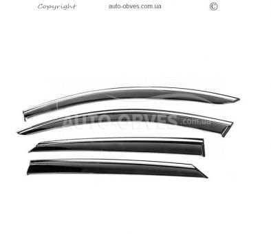 Вітровики Renault Logan I 2008-2013 з хромом - тип: sd 4 фото 0