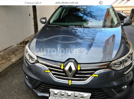 Grille trim Renault Megane IV 2016-2022 - type: TIT-designs фото 2