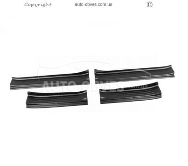Накладки на дверные пороги Dacia Sandero 2013-2019 - тип: abs пластик фото 1