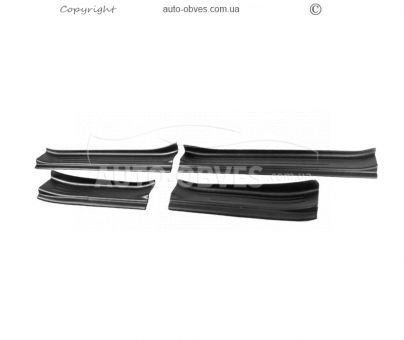 Накладки на дверные пороги Dacia Sandero 2013-2019 - тип: abs пластик фото 0
