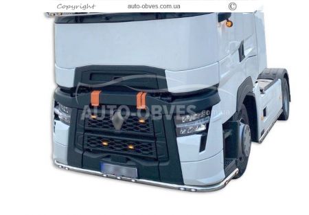Защита переднего бампера Renault C - truck - доп услуга: установка диодов фото 7