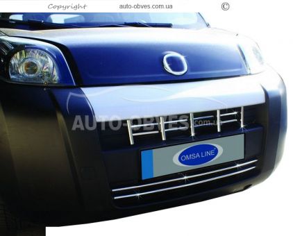 Накладки на решітку радіатора Citroen Nemo, Peugeot Bipper - тип: нержавійка фото 4