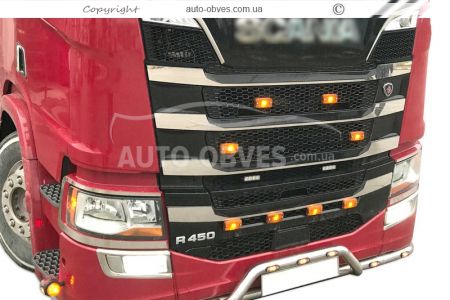 Накладки на решетку Scania euro 6 фото 1