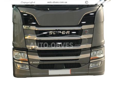Накладки на решетку Scania euro 6 фото 2