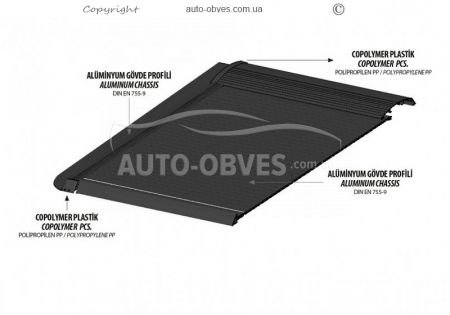 Комплект ролет + дуга Ford Ranger 2012-... - колір: чорний фото 2