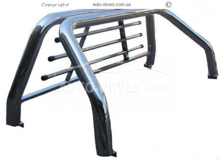 Roll bar for Fiat Fullback 2016-... - type: single with additional cab window protection фото 0