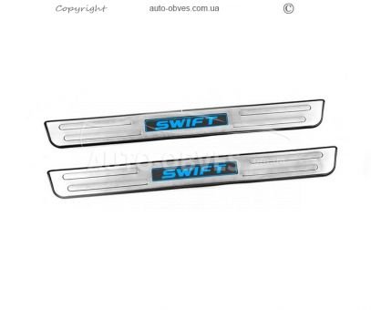Накладки на пороги Suzuki Swift - тип: 2 шт фото 1