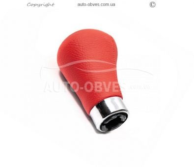 Gear knob BMW 5 series E34 1988-1995 - type: oem leatherette red smooth фото 2
