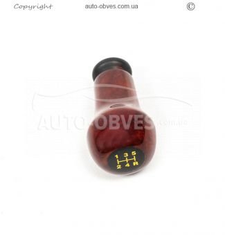 Gear knob Fiat Doblo II 2005-2012 - type: gear lever knob wood фото 1