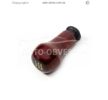 Gear knob Fiat Doblo II 2005-2012 - type: gear lever knob wood фото 0