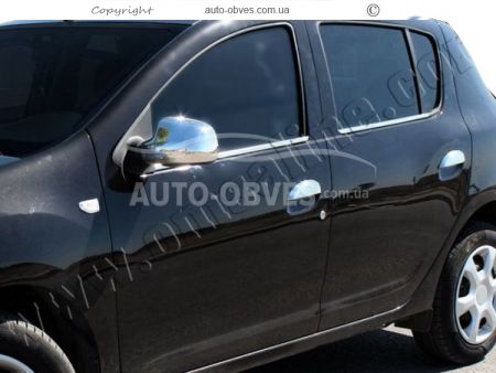 Наружная окантовка стекол Dacia Sandero нержавейка 4 шт фото 4