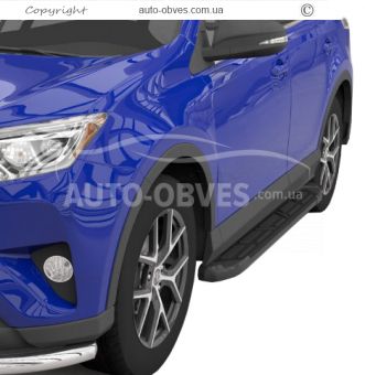 Подножки Toyota Rav4 2013-2016 - style: Audi цвет: черный фото 4