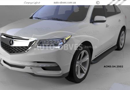 Side steps Acura MDX 2006-2013 - style: BMW, color: black фото 3