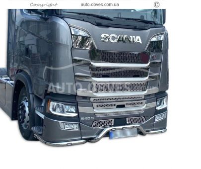 Защита переднего бампера для Scania S - доп услуга: установка диодов - тип: v3 фото 6
