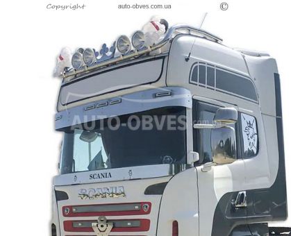 Хром накладки на спалку Scania P фото 2