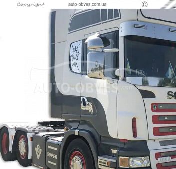 Хром накладки на спалку Scania P фото 4