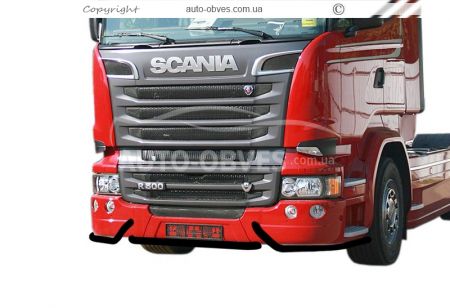 Защита бампера Scania R, G - цвет: черный - дополнительная услуга: уст диодов -> 3-5 рабочих дня фото 0