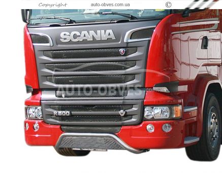Защита переднего бампера Scania - доп услуга: установка диодов фото 0