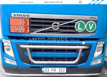 Держатель для фар в решетку Volvo FH euro 5, услуга: установка диодов фото 4