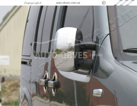 Chrome plated mirror caps Fiat Doblo plastic фото 2