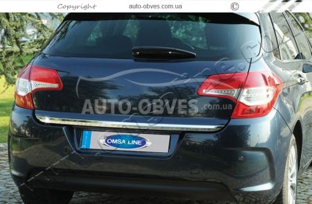 Lining the lower edge of the trunk lid Citroen C4 stainless steel фото 3