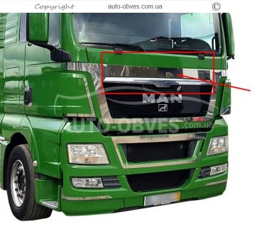 The upper part of the hood grill frame MAN TGS 1 pc фото 1