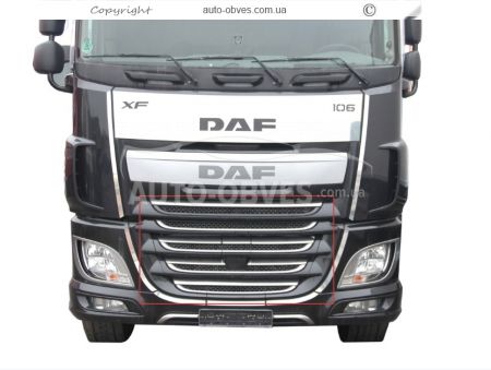 Накладки на решітку центральну DAF XF euro 6 - тип: 7 шт фото 1