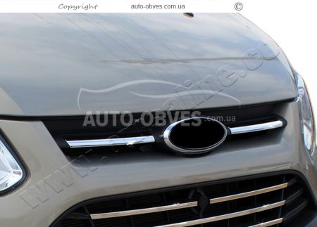Накладки на решітку Ford Custom - тип: нержавійка з 2 елементів фото 2