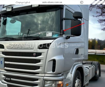 Накладки на петлі дверей коло дзеркала Scania всі моделі - тип: штамповка 3D фото 8