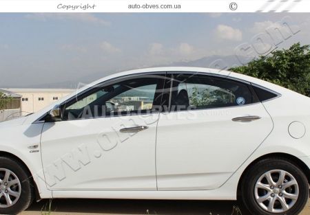 Молдинги вікон нижні, верхні Hyundai Accent фото 2