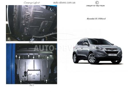 Engine protection Hyundai IX35 2010-... mod. V-all Diesel automatic transmission, manual transmission, ZiPoFlex® \ фото 0