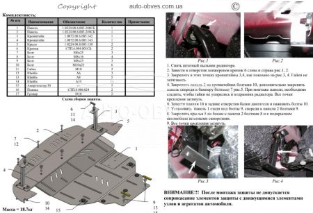 Engine protection Ford Focus II 2004-2011 mod. V-all gasoline фото 1