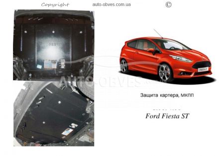 Защита двигателя Ford Fiesta ST EcoBoost 2013-2017 модиф. V-1,6 и МКПП фото 0