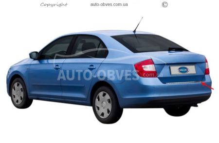 Накладка на задний бампер Skoda Rapid 2013-2020 фото 2