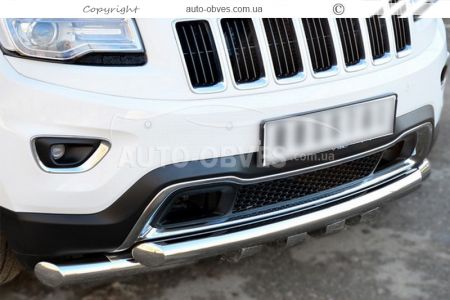 Jeep Grand Cherokee bumper protection - type: model, with plates фото 2