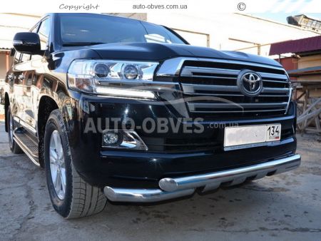 Захист бампера Toyota Land Cruiser 200 2016-2021 - тип: модельний, з пластинами фото 2