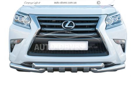 Защита бампера Lexus GX 460 - тип: модельная, с пластинами фото 0