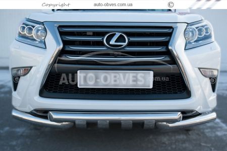 Bumper protection Lexus GX 460 - type: model, with plates фото 2