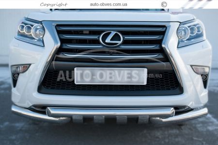 Защита бампера Lexus GX 460 - тип: модельная, с пластинами фото 2