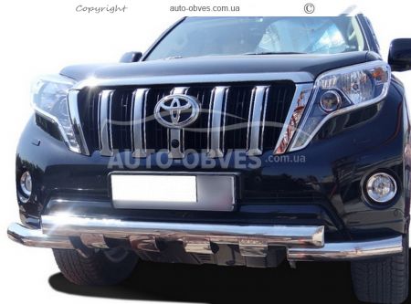 Захист бампера Toyota Prado 150 2014-2018 - тип: модельний з пластинами фото 3