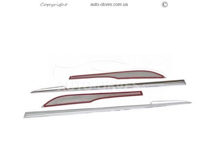 Trims for door moldings for Honda Civic 2016-... stainless steel фото 1