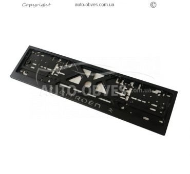 License plate frame for Citroen - 1 pc color: black фото 0