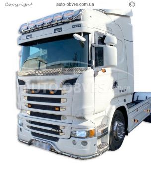 Защита переднего бампера Scania - доп услуга: установка диодов - тип: v2 фото 10