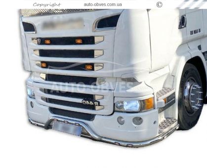 Защита переднего бампера Scania - доп услуга: установка диодов - тип: v2 фото 9