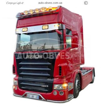Защита переднего бампера Scania - доп услуга: установка диодов - тип: v2 фото 12