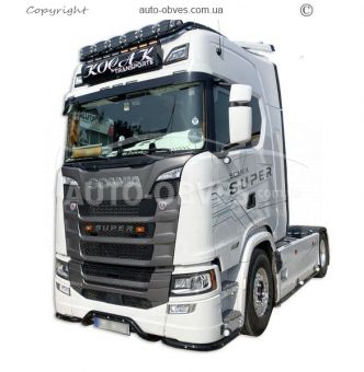 Защита переднего бампера Scania euro 6 - цвет: черный - тип: v4 фото 3